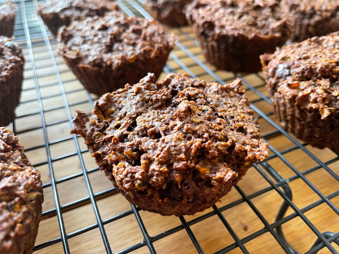 Sunde chokolade-zucchini muffins