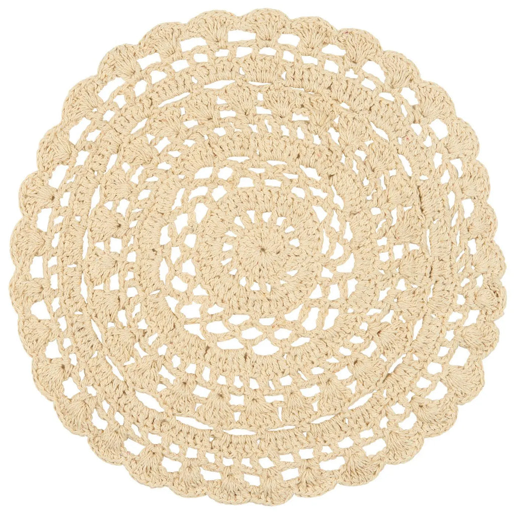 Dækkeserviet hulmønstret hæklet