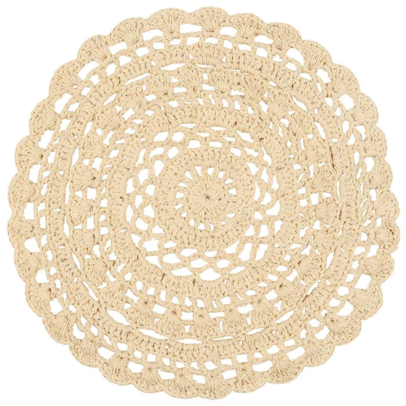 Dækkeserviet hulmønstret hæklet