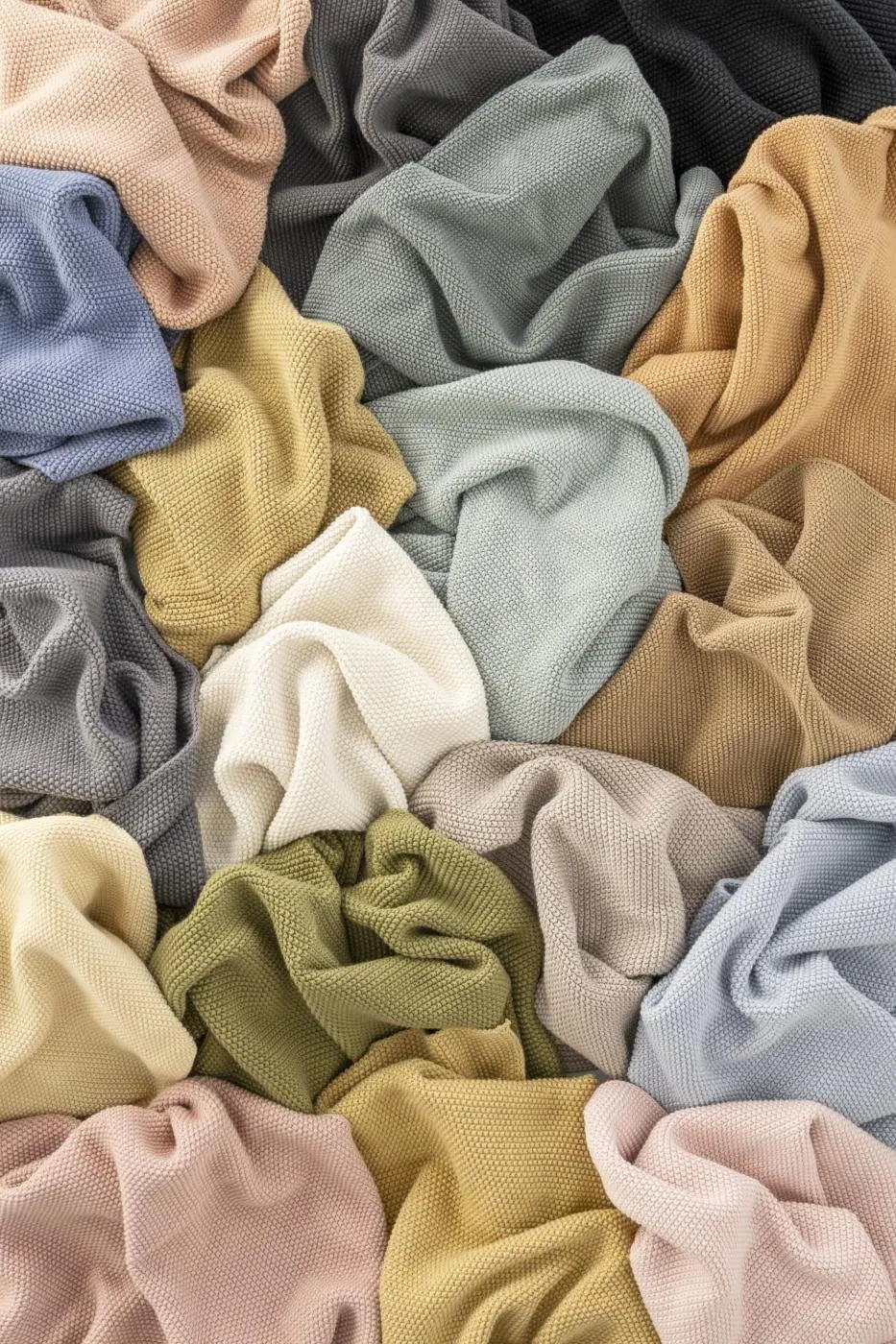 Håndklæde Mynte faded rose strikket