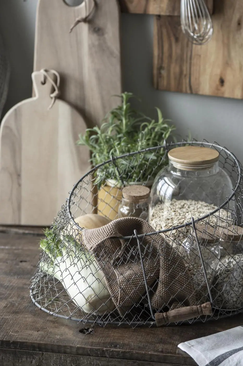 Håndklæde Mynte honning strikket