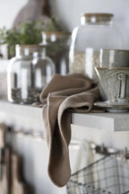 Håndklæde Mynte honning strikket