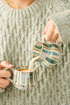 Kande m/hank Kalmar brede støvblå striber