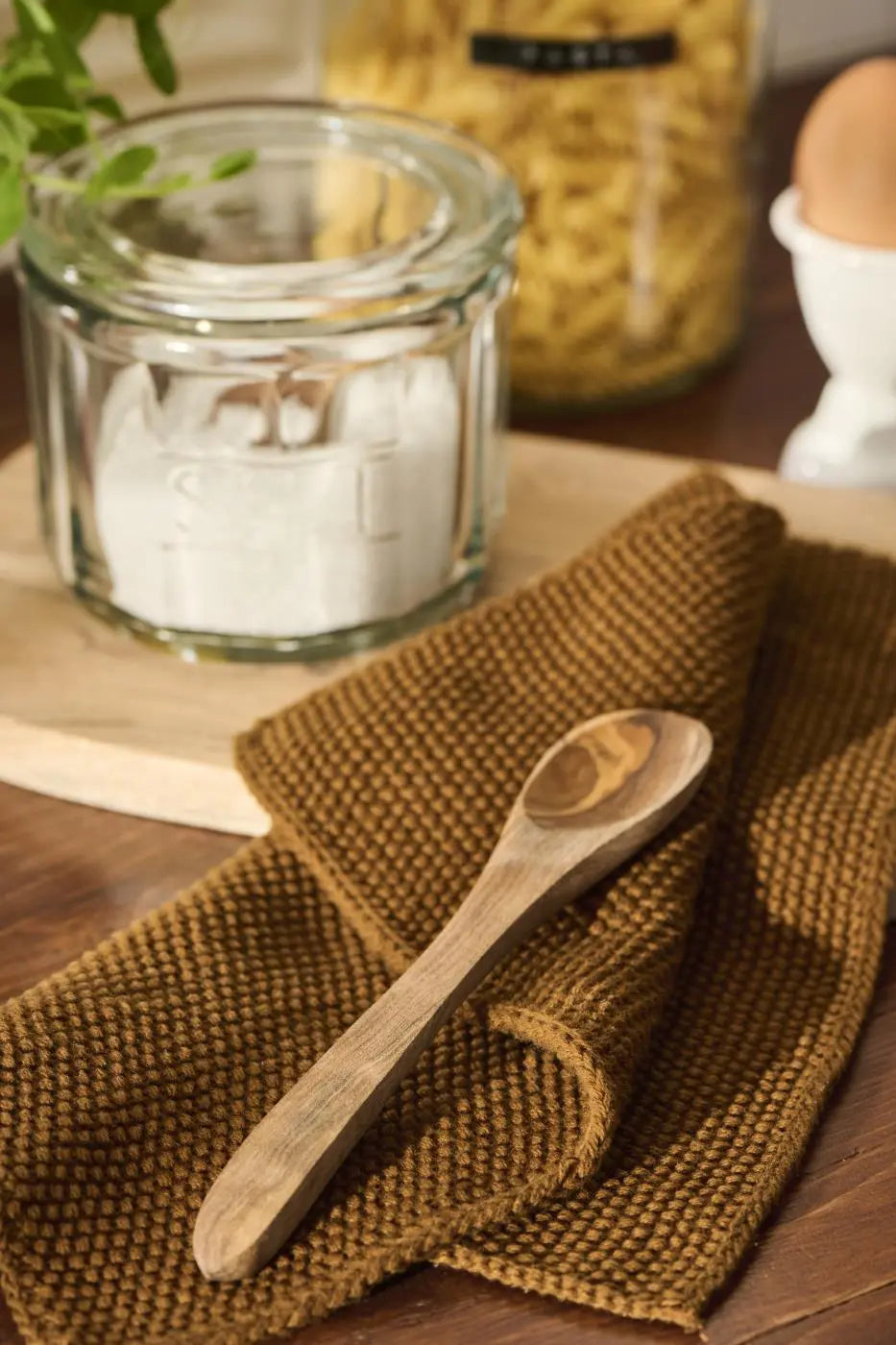 Karklud Mynte cognac strikket