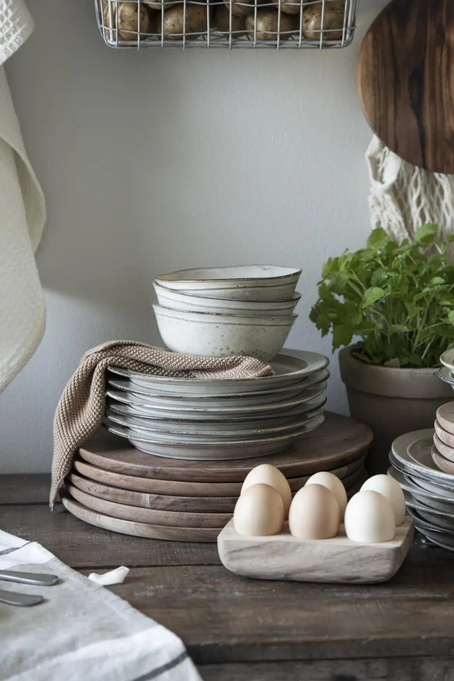 Karklud Mynte honning strikket