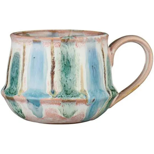 Krus m/hank Kalmar brede støvblå striber