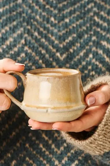 Krus m/hank Kalmar lysebrun glasur