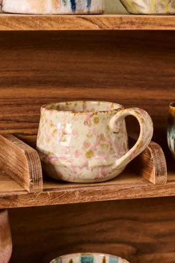 Krus m/hank Kalmar rosa og brunt farvespil