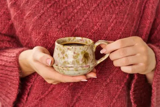 Krus m/hank Kalmar rosa og brunt farvespil