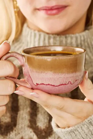 Krus m/hank Trosa lysebrun og sart rosa