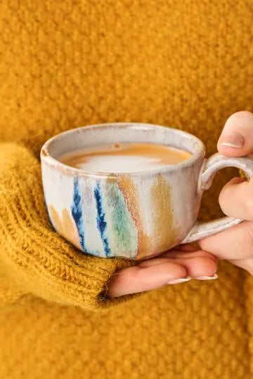 Krus m/hank Trosa blå struktur